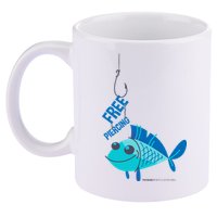 Funny Fish Free Piercing 11oz C Handle Ceramic Mug