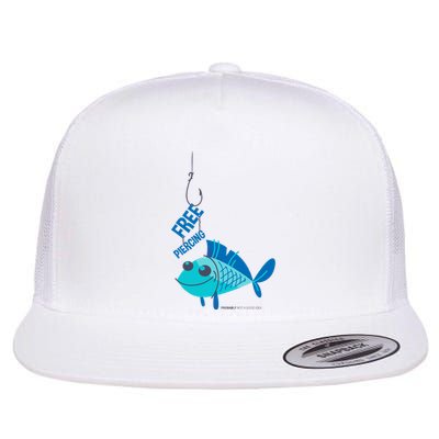 Funny Fish Free Piercing Flat Bill Trucker Hat