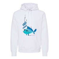 Funny Fish Free Piercing Premium Hoodie