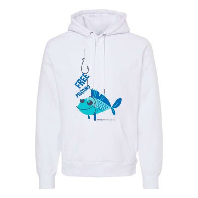 Funny Fish Free Piercing Premium Hoodie