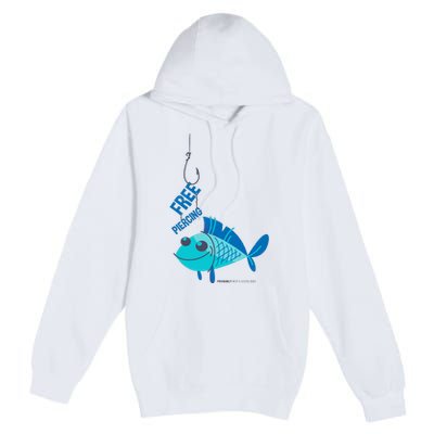 Funny Fish Free Piercing Premium Pullover Hoodie