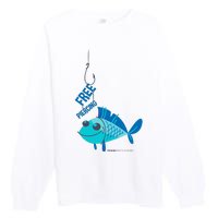 Funny Fish Free Piercing Premium Crewneck Sweatshirt