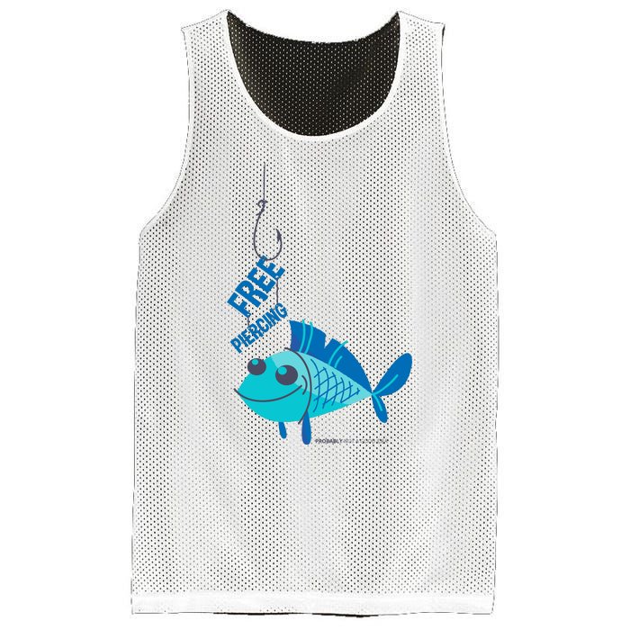 Funny Fish Free Piercing Mesh Reversible Basketball Jersey Tank