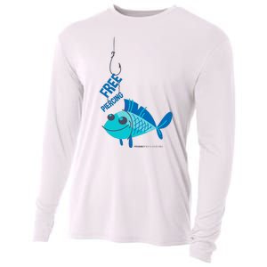 Funny Fish Free Piercing Cooling Performance Long Sleeve Crew