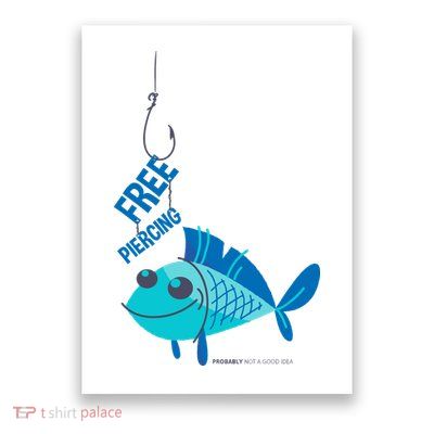Funny Fish Free Piercing Poster