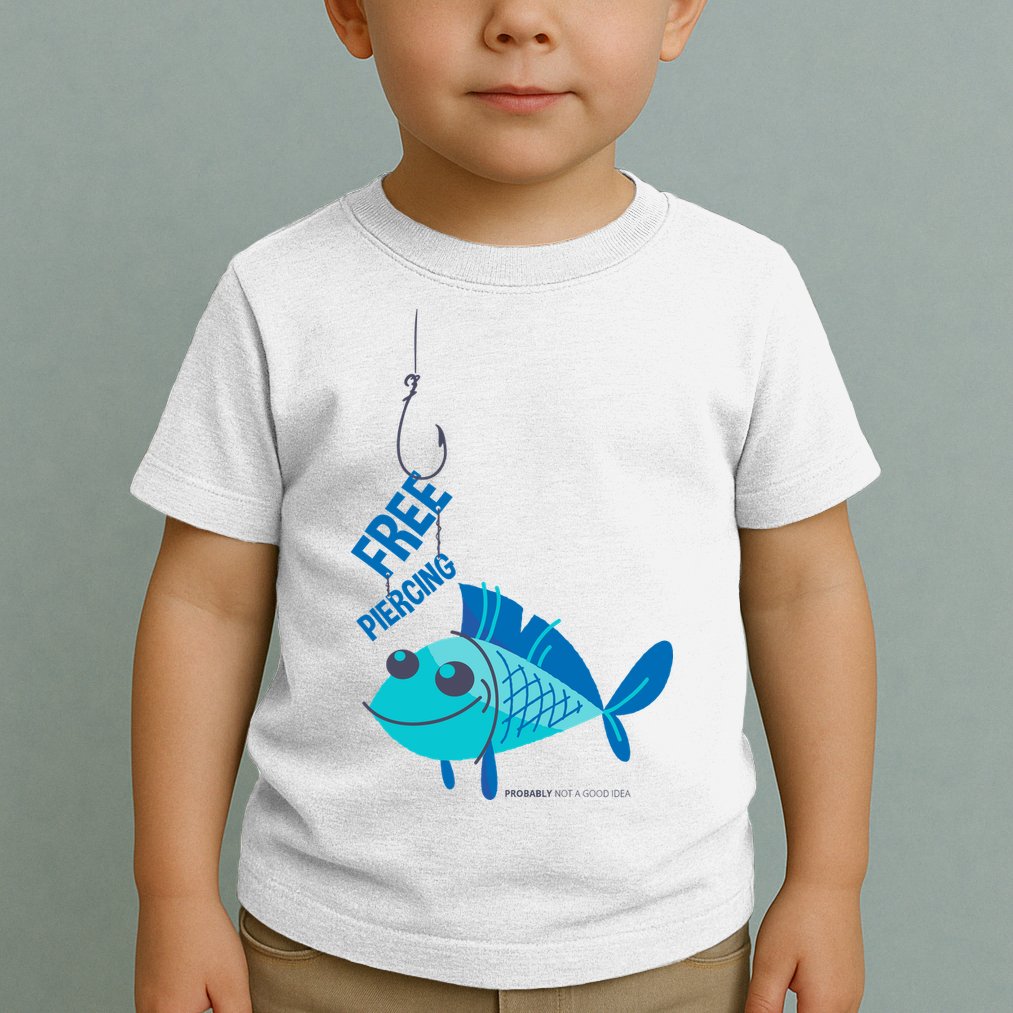 Funny Fish Free Piercing Toddler T-Shirt