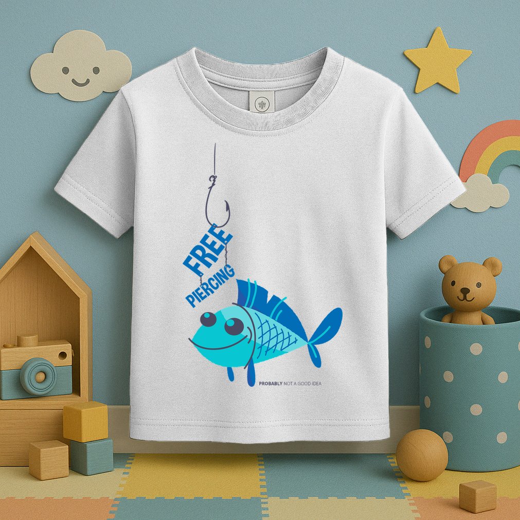 Funny Fish Free Piercing Toddler T-Shirt