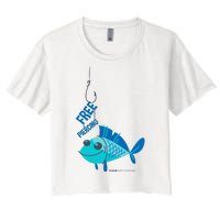 Funny Fish Free Piercing Women's Crop Top Tee