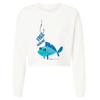 Funny Fish Free Piercing Cropped Pullover Crew