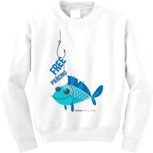 Funny Fish Free Piercing Kids Sweatshirt