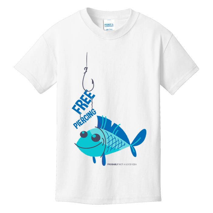 Funny Fish Free Piercing Kids T-Shirt