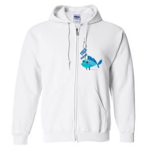 Funny Fish Free Piercing Full Zip Hoodie