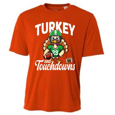 Family Food Football Thanksgiving Meaningful Gift Cooling Performance Crew T-Shirt