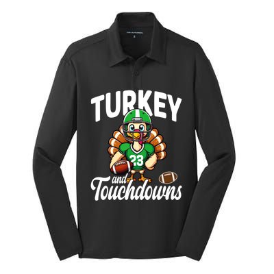 Family Food Football Thanksgiving Meaningful Gift Silk Touch Performance Long Sleeve Polo