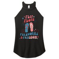 Flip Flops Fireworks & Freedom 4th Of July Women's Perfect Tri Rocker Tank