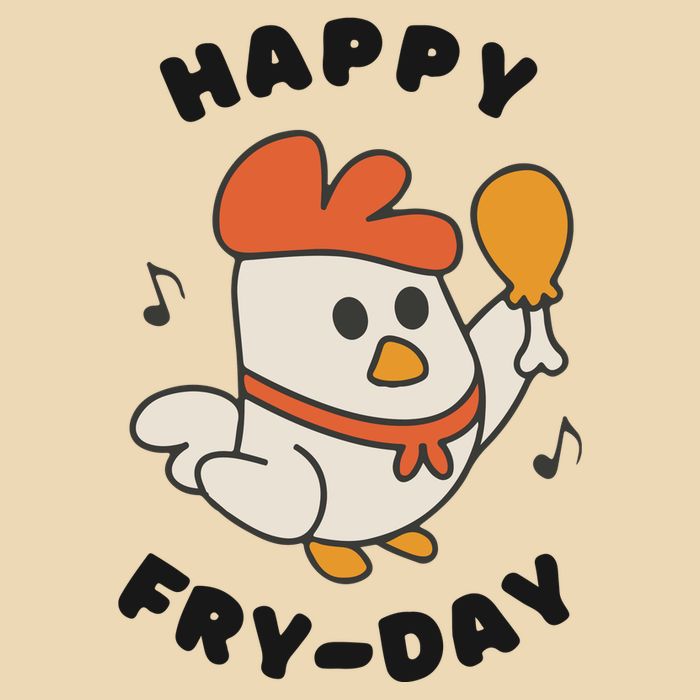 Funny Friday Fried Chicken Zip Tote Bag