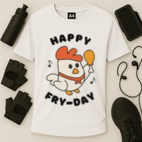 Funny Friday Fried Chicken Cooling Performance Crew T-Shirt