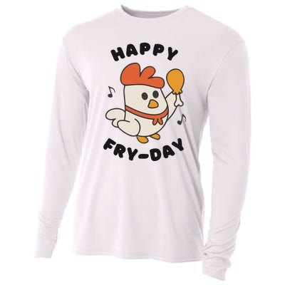 Funny Friday Fried Chicken Cooling Performance Long Sleeve Crew