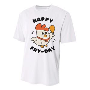 Funny Friday Fried Chicken Performance Sprint T-Shirt