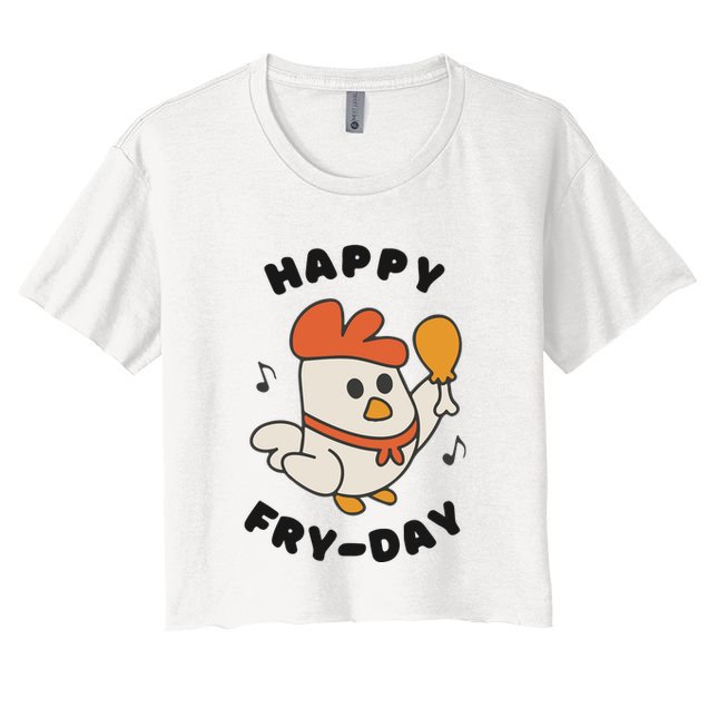 Funny Friday Fried Chicken Crop Top