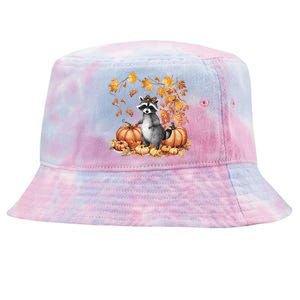 Feral Fall For Raccoon And Pumpkin Spice Lovers Tie-Dyed Bucket Hat