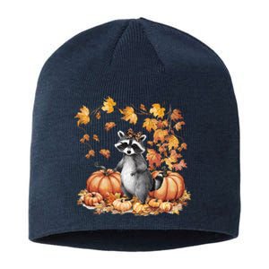 Feral Fall For Raccoon And Pumpkin Spice Lovers Sustainable Beanie