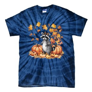 Feral Fall For Raccoon And Pumpkin Spice Lovers Tie-Dye T-Shirt