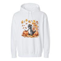 Feral Fall For Raccoon And Pumpkin Spice Lovers Garment-Dyed Fleece Hoodie