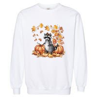 Feral Fall For Raccoon And Pumpkin Spice Lovers Garment-Dyed Sweatshirt