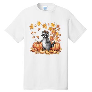 Feral Fall For Raccoon And Pumpkin Spice Lovers Tall T-Shirt