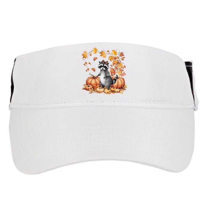 Feral Fall For Raccoon And Pumpkin Spice Lovers Adult Drive Performance Visor