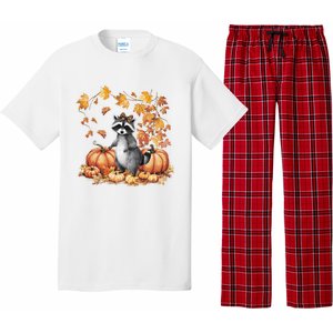 Feral Fall For Raccoon And Pumpkin Spice Lovers Pajama Set