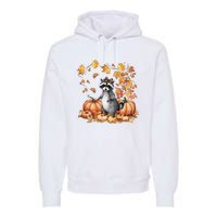 Feral Fall For Raccoon And Pumpkin Spice Lovers Premium Hoodie