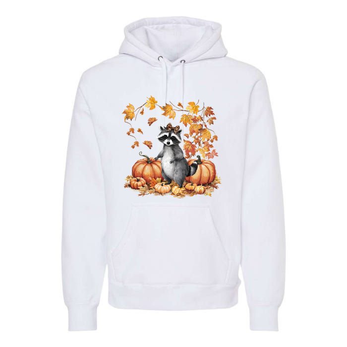 Feral Fall For Raccoon And Pumpkin Spice Lovers Premium Hoodie