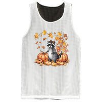 Feral Fall For Raccoon And Pumpkin Spice Lovers Mesh Reversible Basketball Jersey Tank