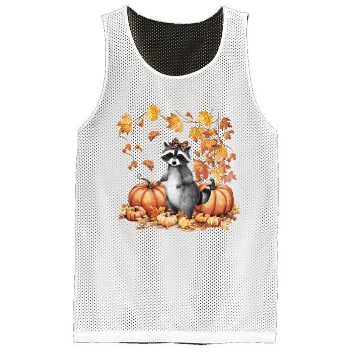 Feral Fall For Raccoon And Pumpkin Spice Lovers Mesh Reversible Basketball Jersey Tank