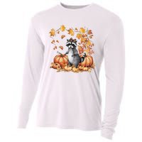 Feral Fall For Raccoon And Pumpkin Spice Lovers Cooling Performance Long Sleeve Crew