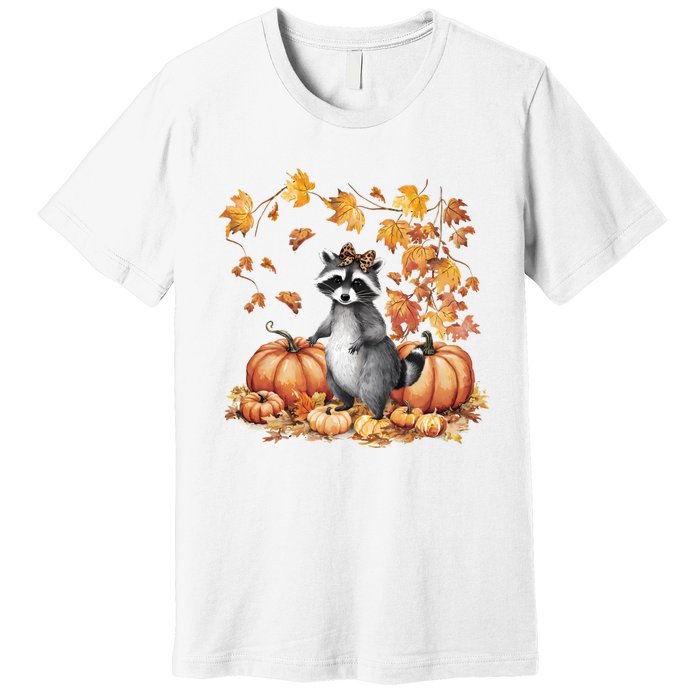 Feral Fall For Raccoon And Pumpkin Spice Lovers Premium T-Shirt