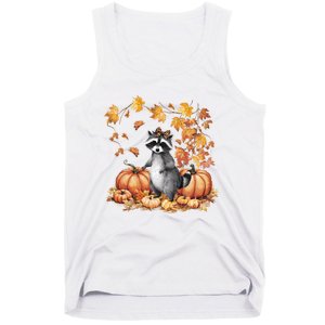 Feral Fall For Raccoon And Pumpkin Spice Lovers Tank Top