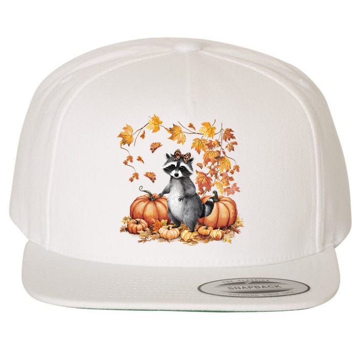 Feral Fall For Raccoon And Pumpkin Spice Lovers Wool Snapback Cap