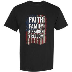 Faith Family Firearms & Freedom - Pro God Guns USA (ON BACK) Garment-Dyed Heavyweight T-Shirt