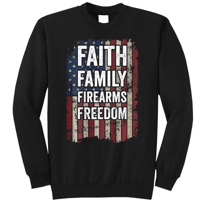 Faith Family Firearms & Freedom - Pro God Guns USA (ON BACK) Sweatshirt