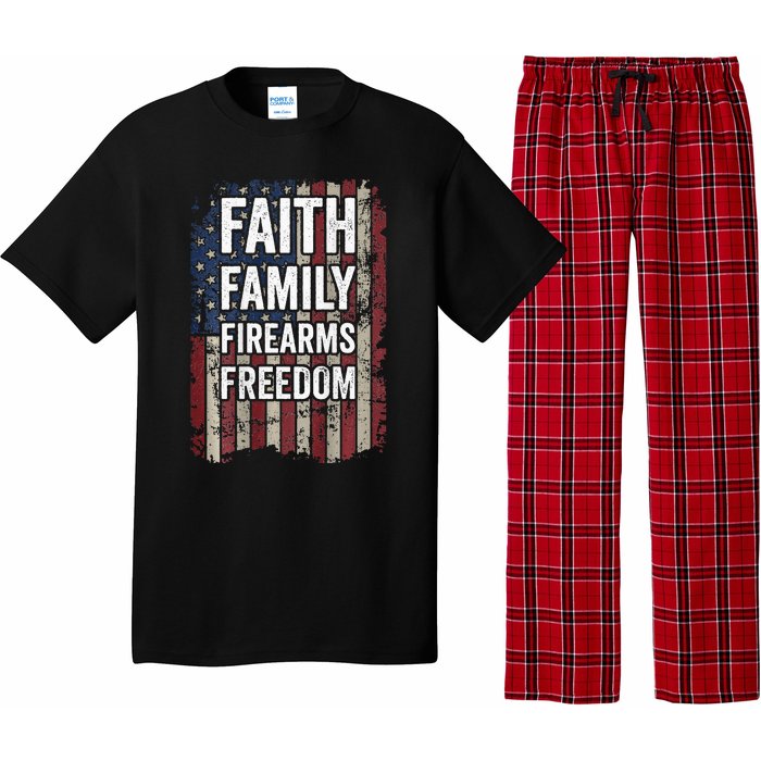 Faith Family Firearms & Freedom - Pro God Guns USA (ON BACK) Pajama Set