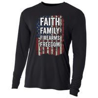 Faith Family Firearms & Freedom - Pro God Guns USA (ON BACK) Cooling Performance Long Sleeve Crew