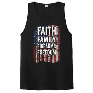 Faith Family Firearms & Freedom - Pro God Guns USA (ON BACK) PosiCharge Competitor Tank