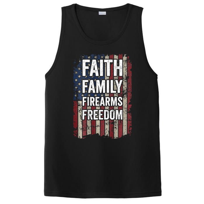 Faith Family Firearms & Freedom - Pro God Guns USA (ON BACK) PosiCharge Competitor Tank