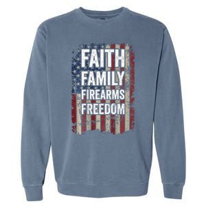 Faith Family Firearms & Freedom - Pro God Guns USA (ON BACK) Garment-Dyed Sweatshirt