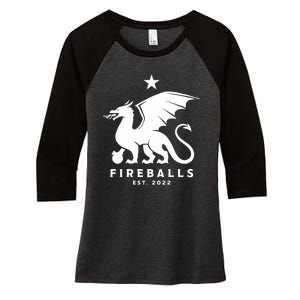 Fireballs Fc Women's Tri-Blend 3/4-Sleeve Raglan Shirt