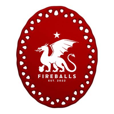 Fireballs Fc Ceramic Oval Ornament