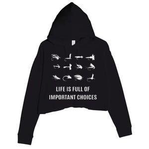 Fly Fishing Fisherman Gift Crop Fleece Hoodie